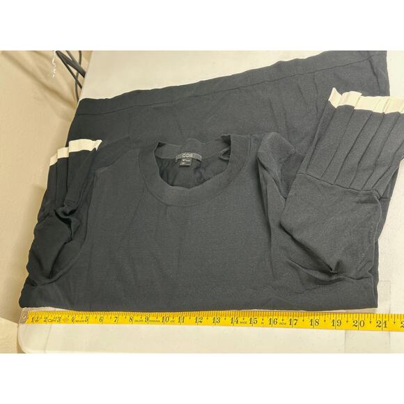 COS Top Womens EU Large Black Knit Pleated Bell Sleeves Minimalist Office Preppy - Picture 9 of 10
